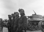 接受检阅的解放军装甲兵，北京 PLA armored troops being reviewed, Beijing
